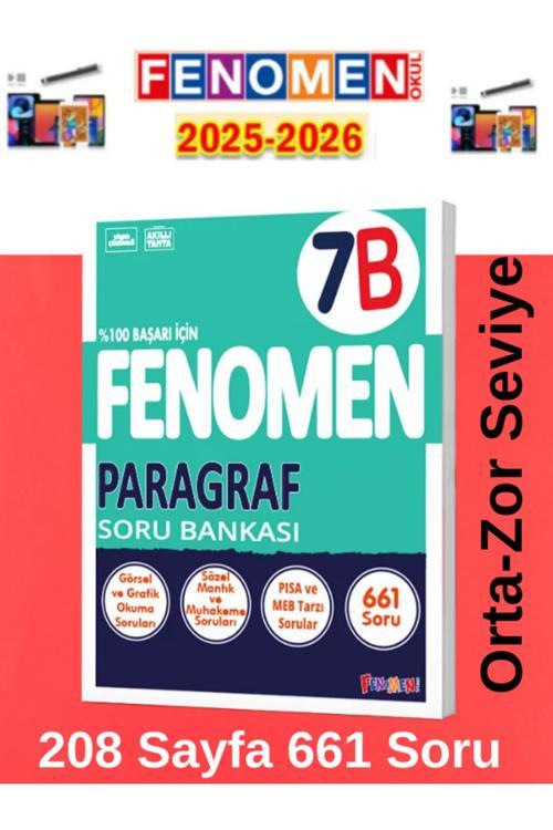 2025-2026 7.Sınıf Paragraf Soru Bankası (B)Orta-Zor Seviye(661 Soru)+Android Kalem