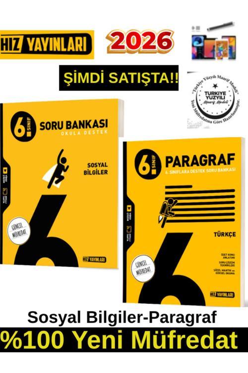 Hız 2026 6.Sınıf Sosyal-Paragraf %100 Yeni Marif Müfredat Soru Bankası+Android Kalem