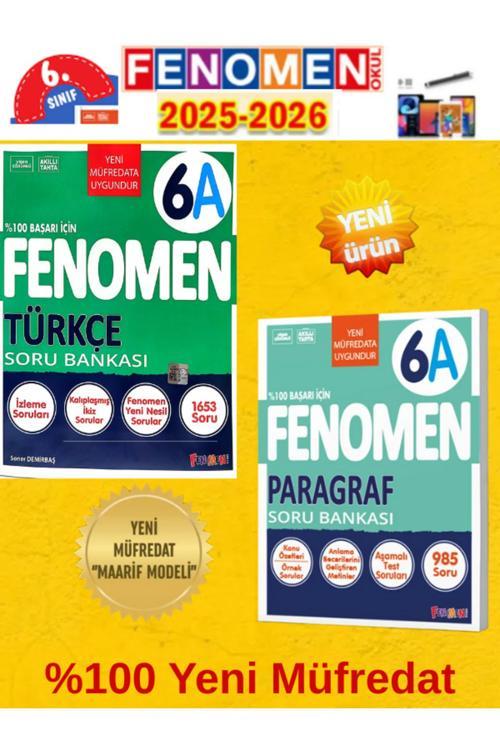 6.Sınıf Fen-Paragraf Fenomen A Yeni Müfredata Uygun Video Çözümlü Soru Bankası+Android Kalem