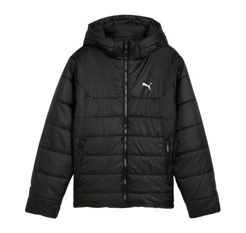 685226-01 Puma Ess Hooded Padded Jacket &Ccedil;ocuk Mont Siyah
