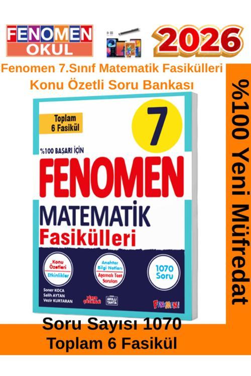 2025-2026 Müfredat 7.Sınıf Matematik Konu Anlatımlı Soru Fasikül Seti(6 Fasikül-1070 Soru)+Kalem