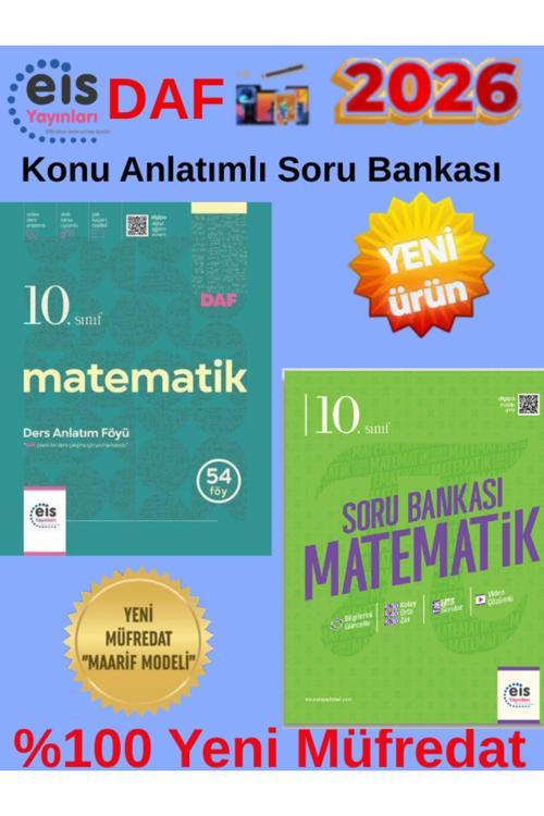 Eis Yayınları 2026 10.Sınıf Matematik Soru Bankası+Ders Anlatım Föyü %100 Yeni+Kalem