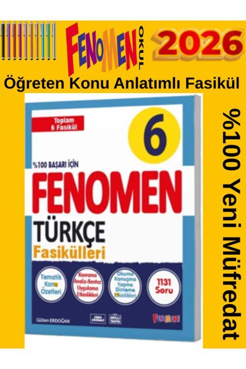 2025-2026 Müfredat Türkçe 6.Sınıf Fasikül %100 Yeni Maarif Müfredat 6 Fasikül 1131 Soru+ Kalem