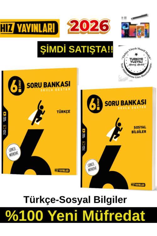 Hız 2026 6.Sınıf Türkçe-Sosyal %100 Yeni Marif Müfredat Soru Bankası+Android Kalem