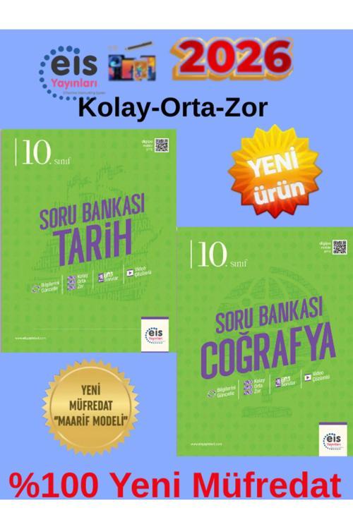 Eis Yayınları 2026 10.Sınıf Tarih-Coğrafya %100 Yeni Müfredat Soru Bankası+Android Kalem