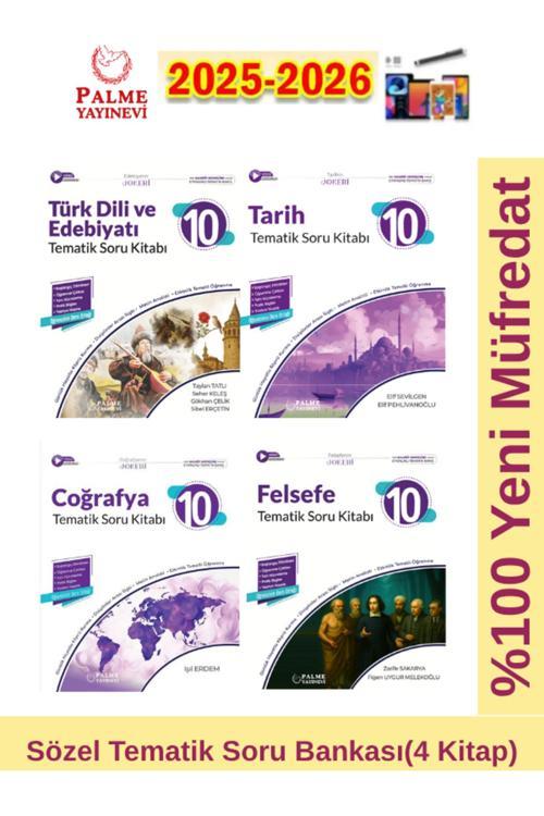 2026 Müfredat Joker 10.Sınıf Tdili Edb-Tarih-Coğrafya-Felsefe Tematik Soru Bankası (4 Kitap)+Kalem