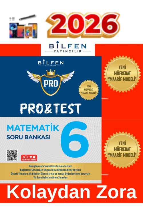 2026 6.Sınıf Protest Matematik %100 Yeni Maarif Müfredat Soru Bankası+Tablet Kalemi