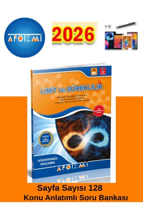 25-26 Apotemi Limit Ve Süreklilik Konu Özetli Soru Bankası+Android Kalem