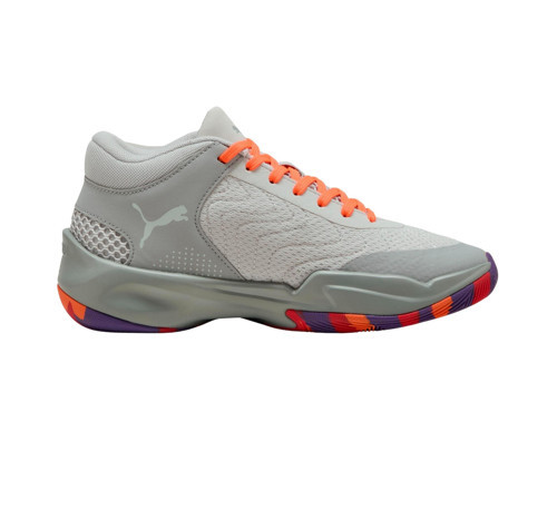 312315-01 Puma Court Pro 2 Marble Jr Çocuk Spor Ayakkabı Gri