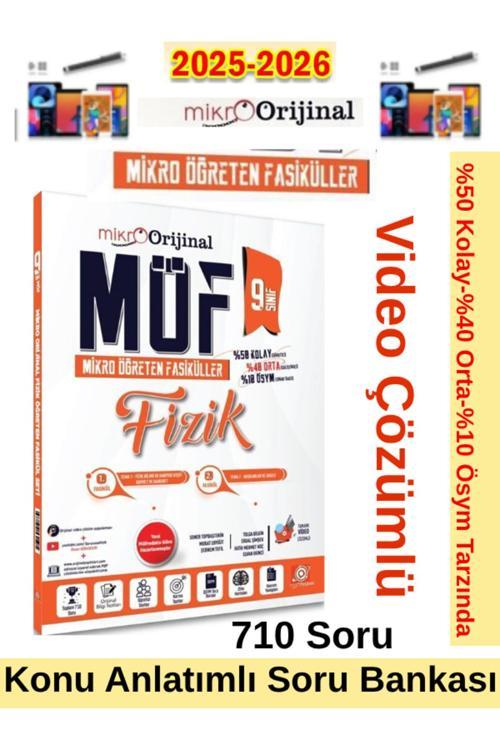 2025-2026 Mikro Orijinal Möf 9.Sınıf Fizik Mikro Öğreten Fasikülleri Konu Anl. Soru Bankası