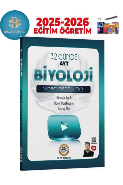 Bilgi Sarmal 2025-2026 Ayt Biyoloji 32 Günde Video Ders Kitabı+Android Kalem