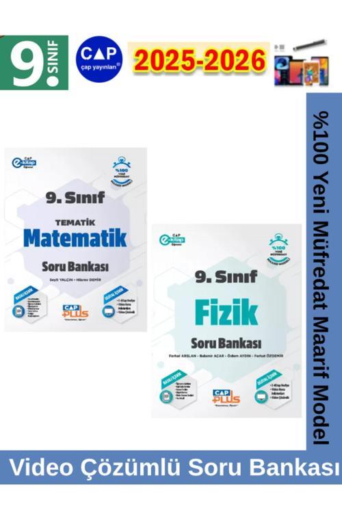 9.Sınıf 2025-2026 Matematik-Fizik Video Çözümlü Marif Müfredat Soru Bankası Seti+Kalem