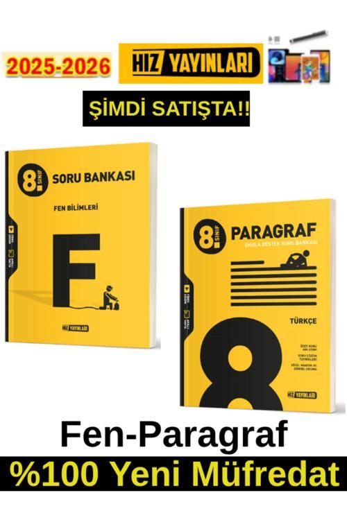 Hız 2026 8.Sınıf Fen-Paragraf %100 Yeni Marif Müfredat Soru Bankası+Android Kalem