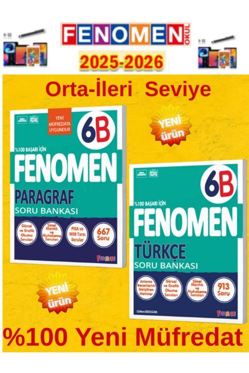 6.Sınıf Paragraf B-Türkçe B Soru Bankası Seti %100 Yeni Müfredat+Kalem(2 Kitap)