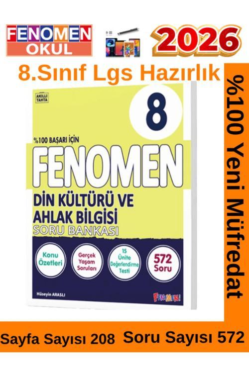 2026 8.Sınıf Din Kültürü Ahlak Bilgisi Vide Çözümlü Soru Bankası(572 Soru)