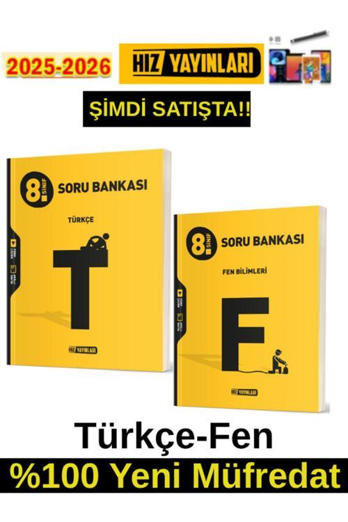 Hız 2026 8.Sınıf Türkçe-Fen Bilimleri %100 Yeni Marif Müfredat Soru Bankası+Android Kalem