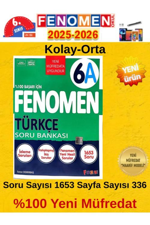 6.Sınıf Türkçe Fenomen A %100 Yeni Müfredat Soru Bankası 2026(Kolay-Orta)+Dokunmatik Kalem