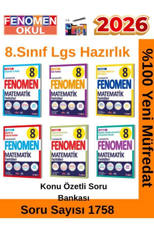 2026 8.Sınıf Matematik Konu Özetli Soru Bankası Fasikülü(1758 Soru)6 Faikül