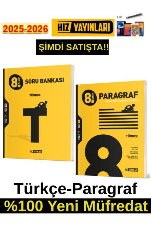 Hız 2026 8.Sınıf Türkçe-Paragraf %100 Yeni Marif Müfredat Soru Bankası+Android Kalem