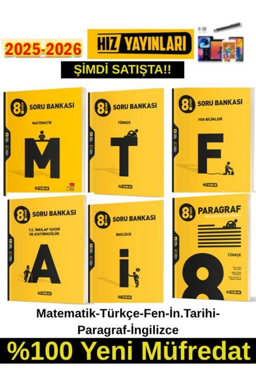 Hız 2026 8.Sınıf(6 Kitap)(M-T-F-İ-İ-P) %100 Yeni Marif Müfredat Soru Bankası+Kalem