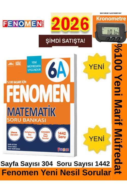 2026 Güncel 6.Sınıf 6A Matematik (1442 Soru)Yeni Müfredat Soru Bankası+Kronometre