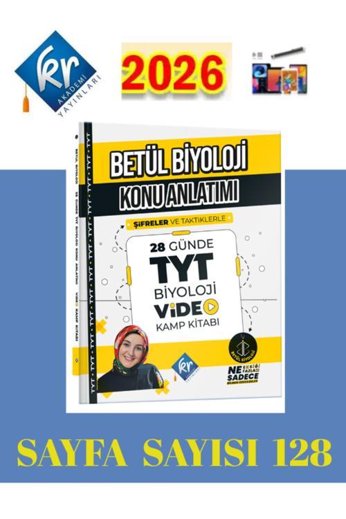 Kr Akademi 2025-2026 Müfredat Betül Biyoloji Konu Anlatımı 28 Günde Tyt Biyoloji Video Kamp Kitabı