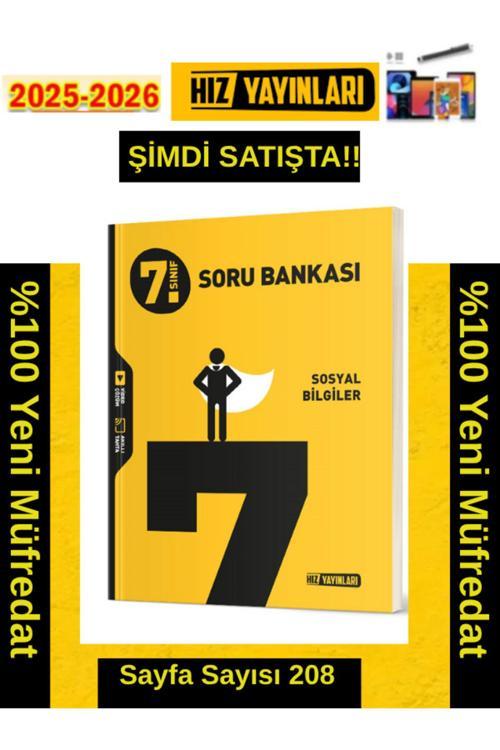 Hız Yayınları 2026 7.Sınıf Sosyal %100 Yeni Marif Müfredat Video Çöz. Soru Bankası+Android Kalem