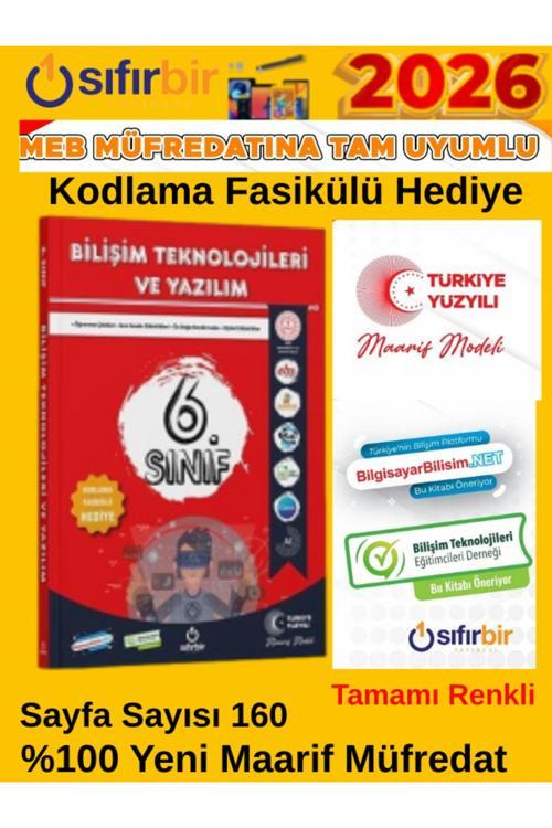 2026 Sıfırbir Yayınevi 6.Sınıf Bilişim Teknolijileri Ve Yazılım %100 Yeni Müfredat+Android Kalem