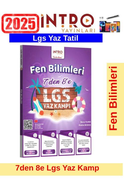 İntro Yayınları 8.Sınıf Lgs Kamp Fen Bilimleri Yaz Tatil Kamp Seti+Kalem