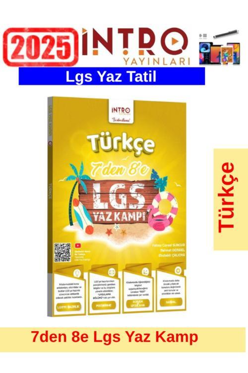 İntro Yayınları 8.Sınıf Lgs Kamp Türkçe Yaz Tatil Kamp Seti+Kalem
