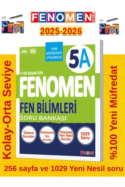 5.Sınıf Fen Bilimleri Fenomen A Soru Bankası %100 Yeni Müfredat+Android Kalem(1029 Soru)