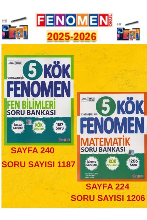 5.Sınıf Kök Matematik-Fen Kök Soru Bankası(Kök Sorular)+Android Kalem(Yeni Ürün)1206-1187 Soru