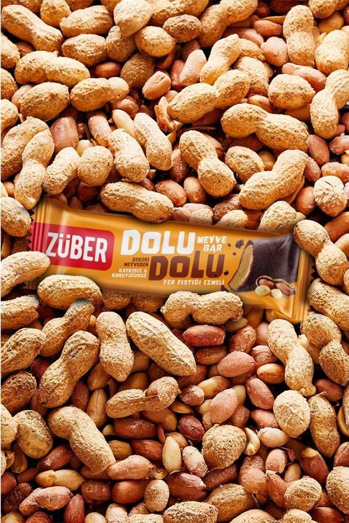 Dolu Dolu Yer Fıstığı Ezmeli Meyve Bar 30 G , Sağlıklı Atıştırmalık , Doğal Enerji ve Lezzet