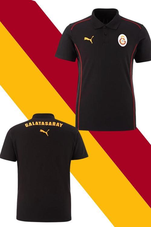 Orijinal Lisanslı A-Takım Polo Yaka Siyah T-Shirt