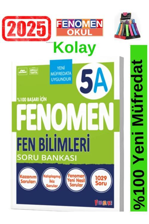 2025 5.Sınıf Fen Bilimleri-A (Kolay)1029 Soru %100 Yeni Müfredat Soru Bankası +Kalemlik
