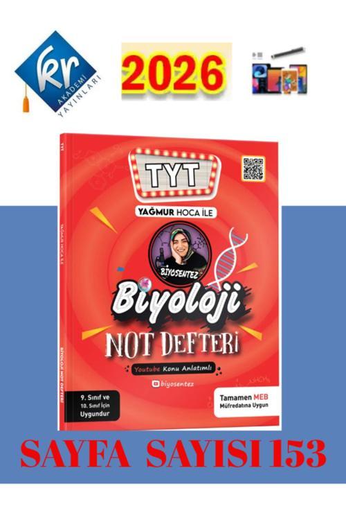 Kr Akademi 2025-2026 Müfredat Yağmur Hoca İle Tyt Biyosentez Biyoloji Not Defteri Tamamı El Yazılı