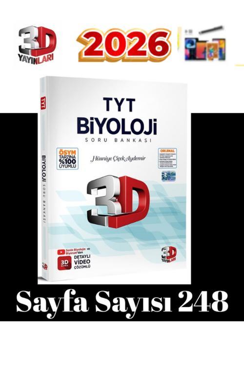 3D Yayınları 2025-2026 Tyt Biyoloji Video Çözümlü Soru Bankası