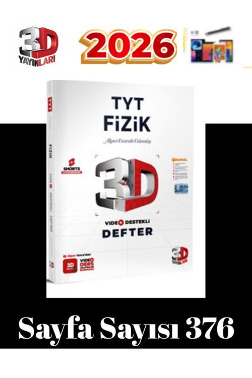 3D Yayınları 2025-2026 Tyt Fizik Video Destekli Konu Anlatımlı Defter