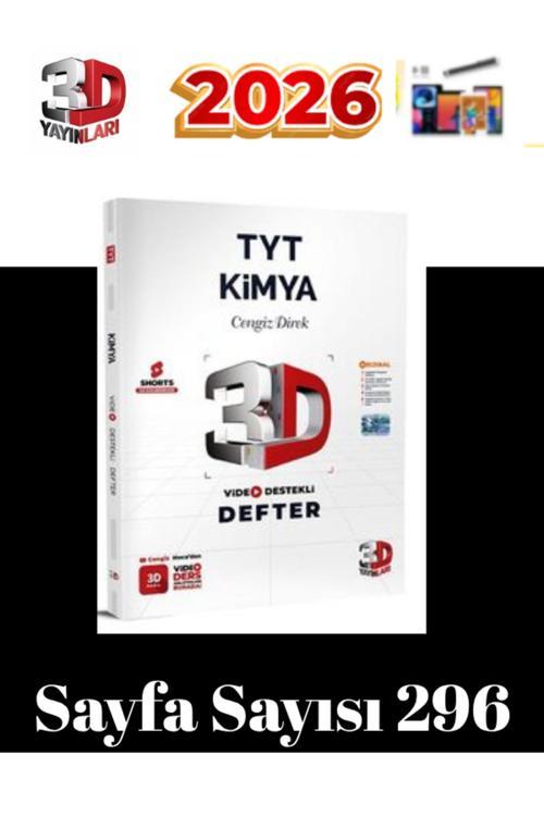 3D Yayınları 2025-2026 Tyt Kimya Video Destekli Konu Anlatımlı Defter
