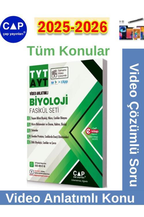 2025-2026 Müfredat Tyt-Ayt Biyoloji Video Anlatımlı-Video Çözümlü Fasikül Seti+Android Kalem