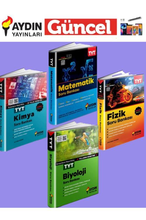 Aydın Yayınları 2025 Tyt Matematik-Fizik-Kimya-Biyoloji Soru Bankası Seti+Tablet Kalemi