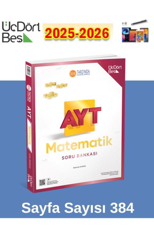 2026 345 - Ayt Matematik Soru Bankası - Güncel Baskı+Dokunmatik Kalem