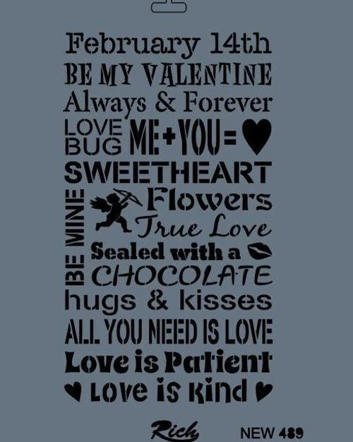 Stencil Boyama Şablonu 25x35 cm. NEW-489