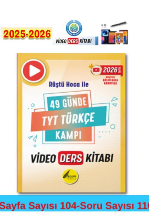 Rehber Matematik 2026 49 Günde Tyt Türkçe Video Ders Kitabı+Kalem