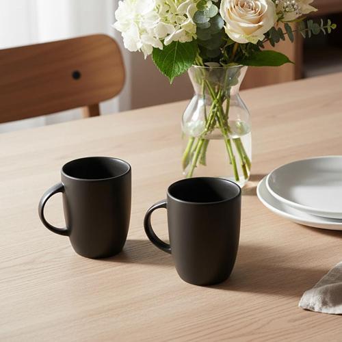 Elit 2 Parça Mug Mat Siyah 250 Cc