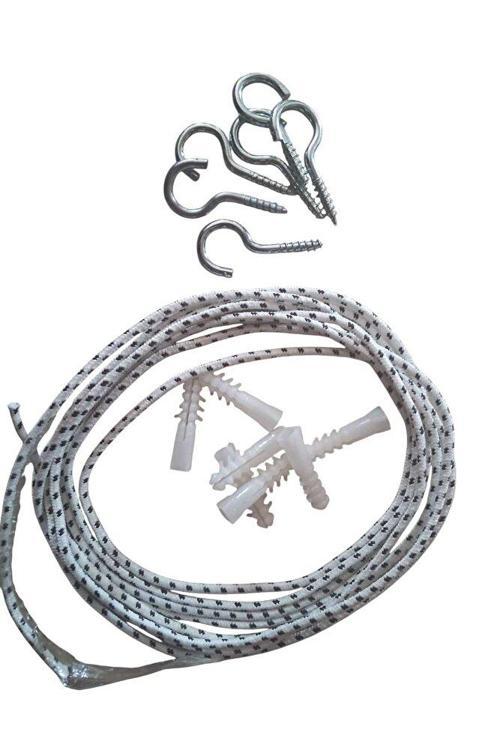 MONTAJ MAĞZEMESİ FİLE MONTAJ SETİ 2,50 X 11 METRE İÇİN İSKOTA HALAT KANCA DUBEL