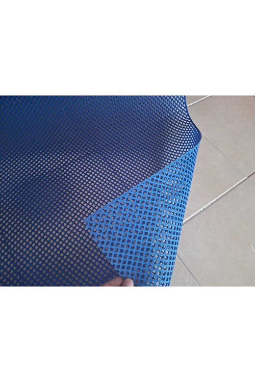 PVC PASPAS 120 X 650 CM MAVİ BANYO KAYMAZ YER ZEMİN MATI S-MAT ZİNCİR DESEN
