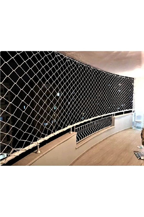 2,50 X 17 Metre Çocuk Güvenlik Filesi Kalınlık 4 Mm Balkon Güvenlik Filesi Kedi Güvenlik Filesi File