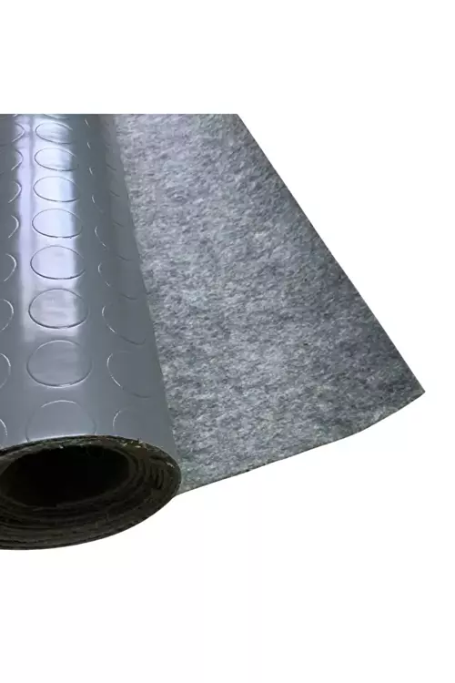 Para Desenli muşamba 1 x 9,50 metre GRİ Keçeli Paralı Muşamba Zemin Oto Taban Döşemesi