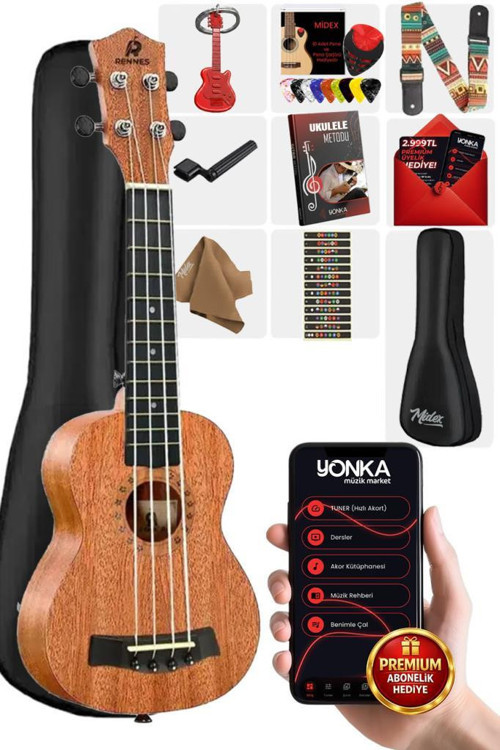 RD-21 Soprano Ukulele (Çanta Capo Askı Metod Pena)